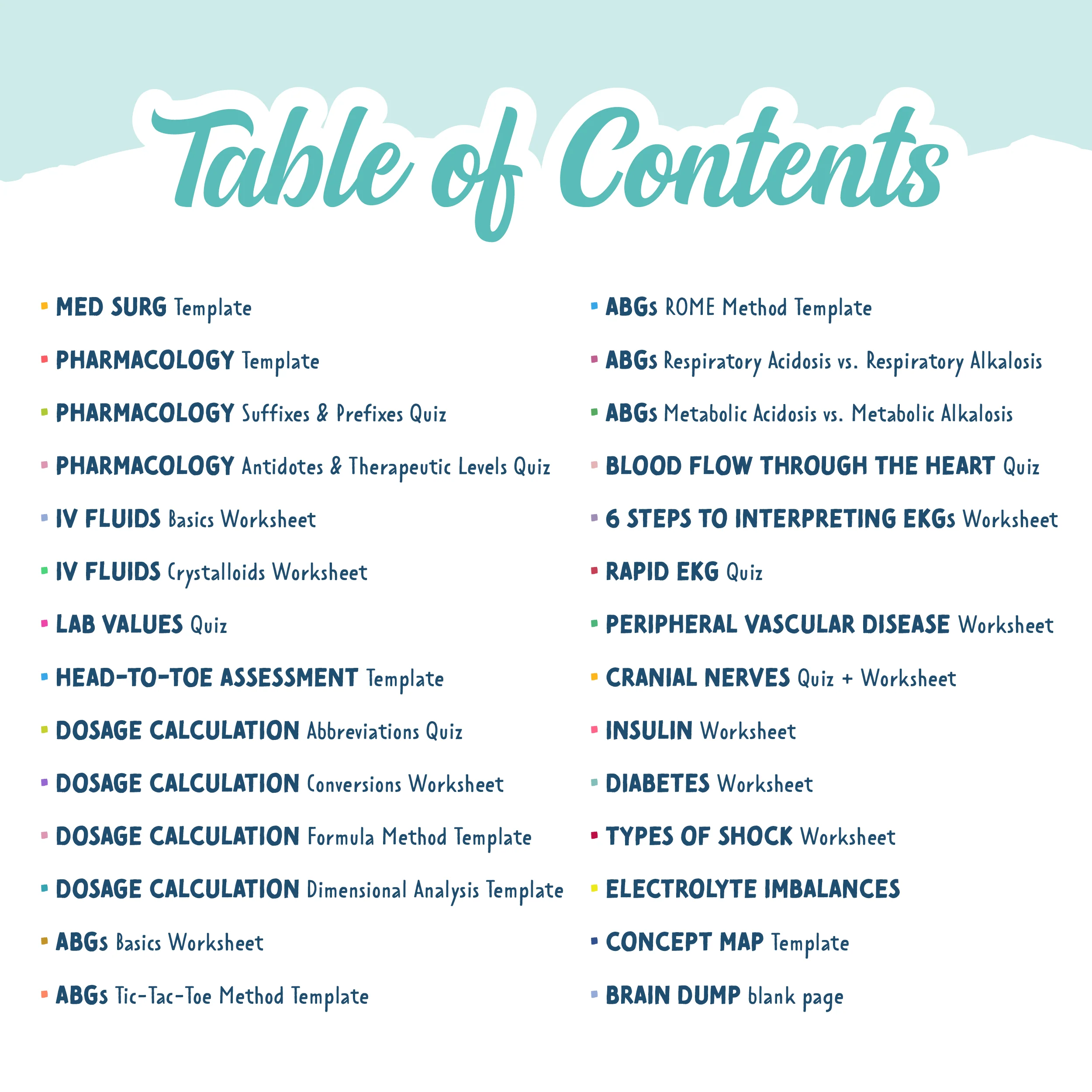 Laminated Study Templates - Image 6